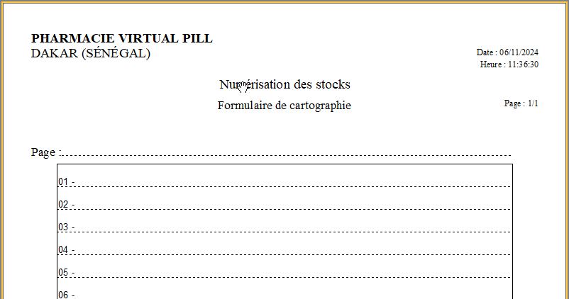 Formulaire de cartographie des articles